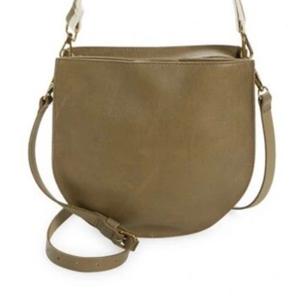 MADEWELL | Transport Saddlebag‎ Tundra Taupe Green Shoulder Crossbody Bag Purse